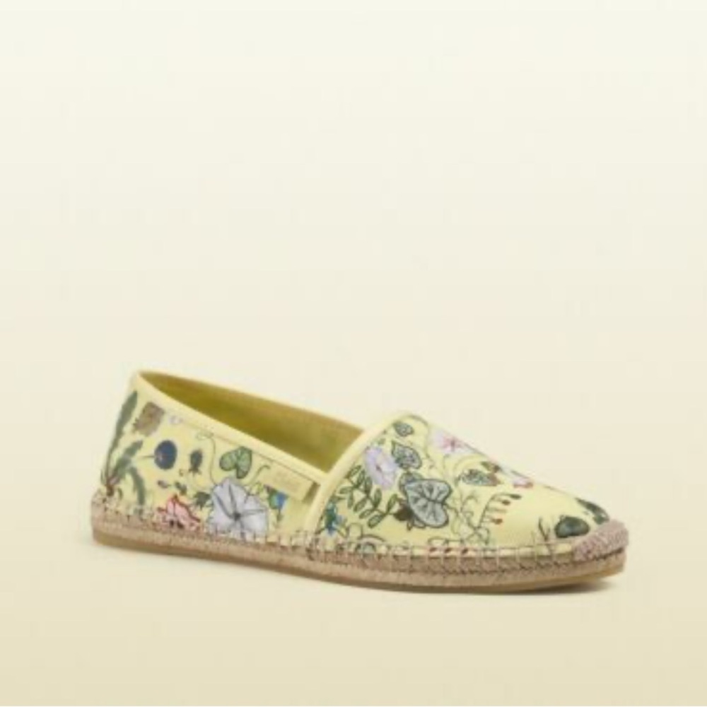 GUCCI Floral Espadrilles